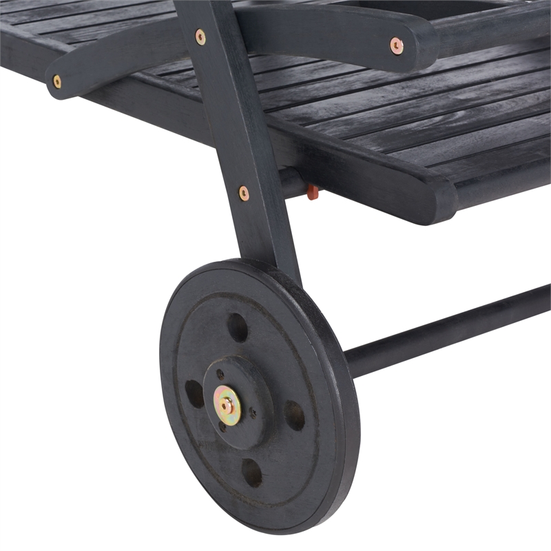 Safavieh Lodi Wood Tea Cart in Black