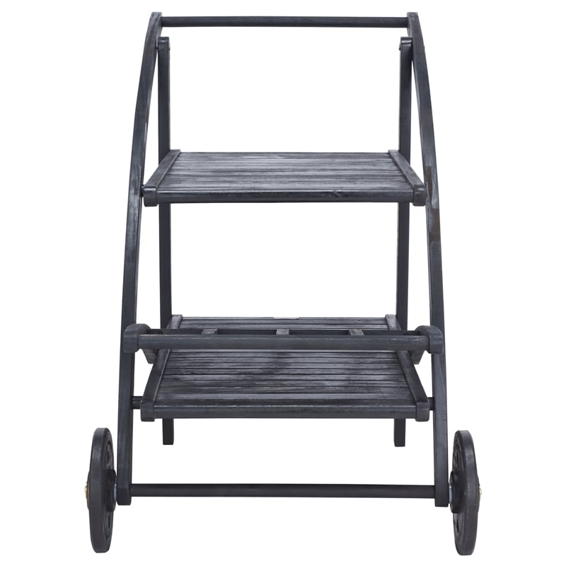 Safavieh Lodi Wood Tea Cart in Black