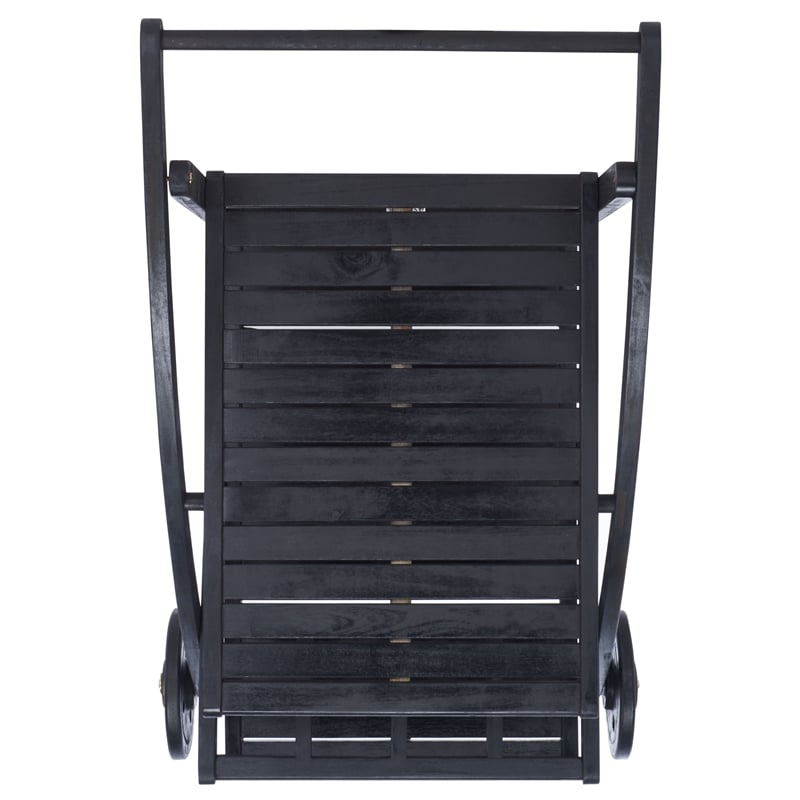 Safavieh Lodi Wood Tea Cart in Black