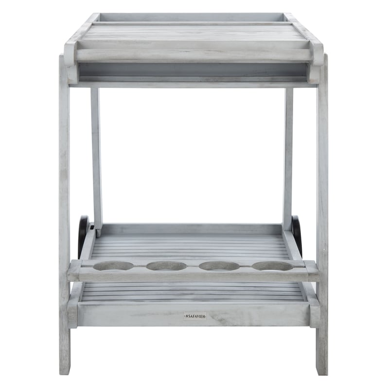 Safavieh Orland Wood Tea Trolly in Gray