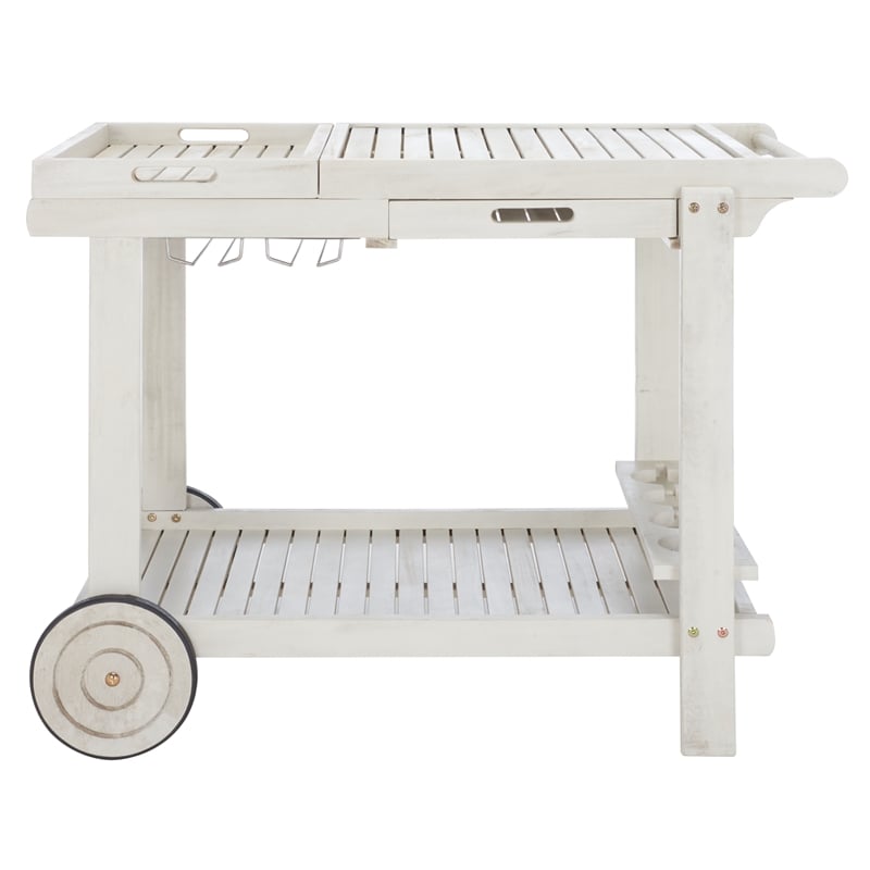 Safavieh Orland Wood Tea Trolly in White