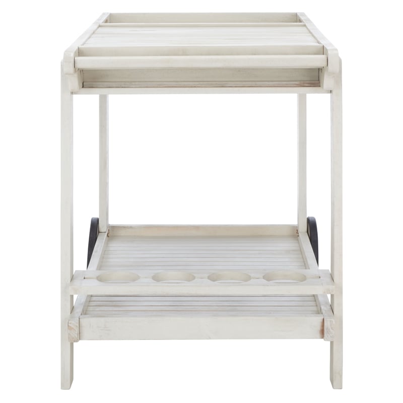 Safavieh Orland Wood Tea Trolly in White