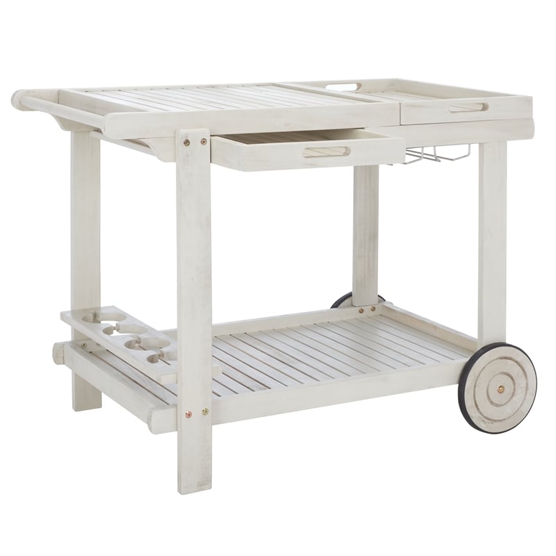 Safavieh Orland Wood Tea Trolly in White