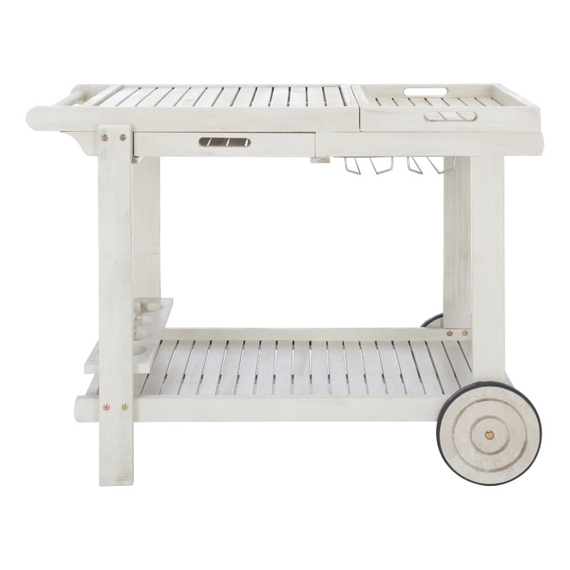 Safavieh Orland Wood Tea Trolly in White