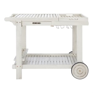 Safavieh Orland Wood Tea Trolly in White