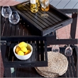 Safavieh Orland Wood Tea Trolly in Black
