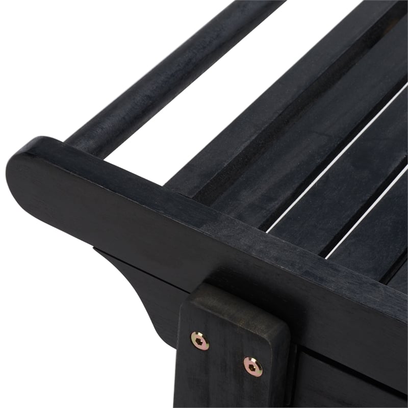 Safavieh Orland Wood Tea Trolly in Black