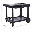 Safavieh Orland Wood Tea Trolly in Black
