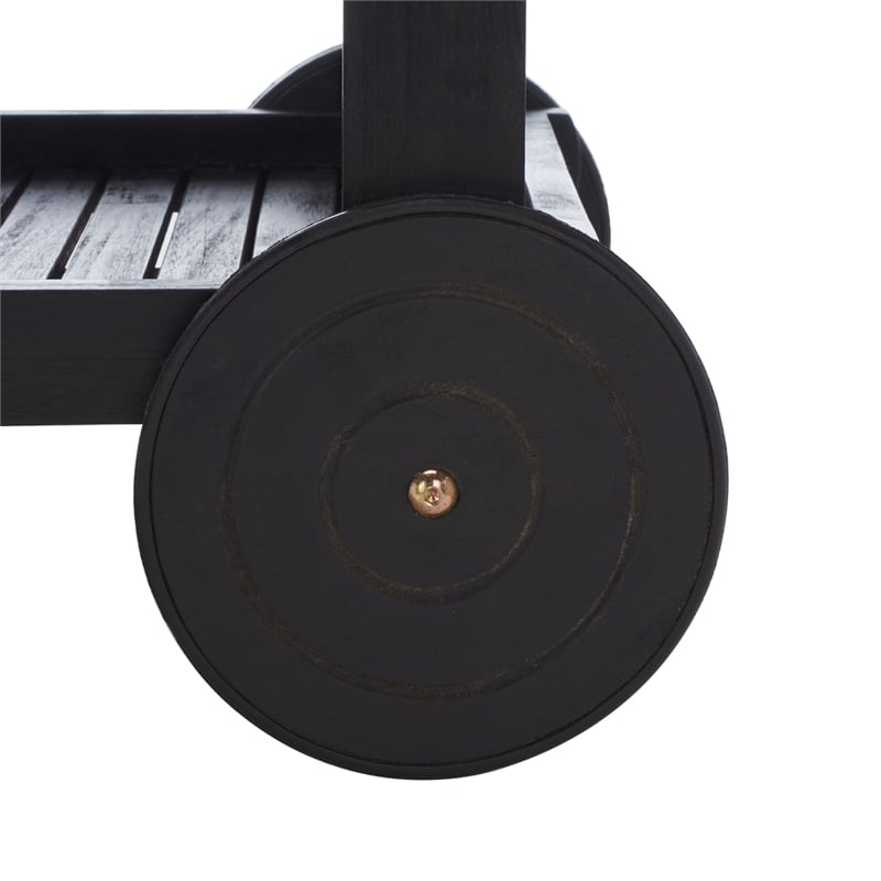 Safavieh Orland Wood Tea Trolly in Black
