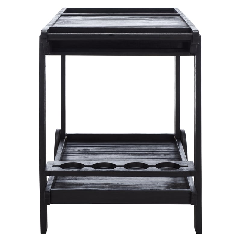 Safavieh Orland Wood Tea Trolly in Black