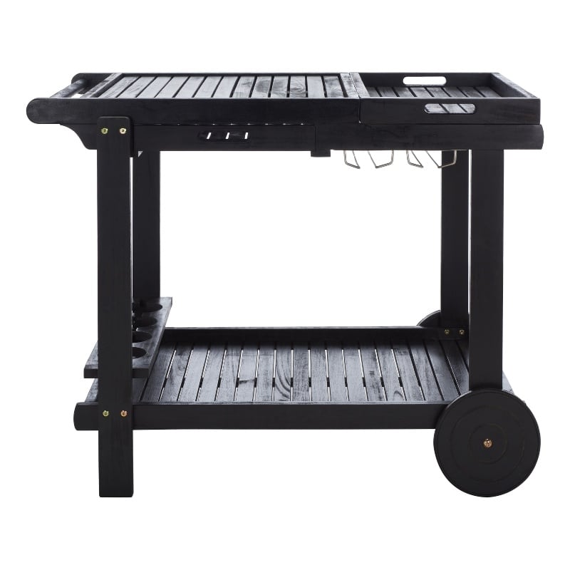 Safavieh Orland Wood Tea Trolly in Black
