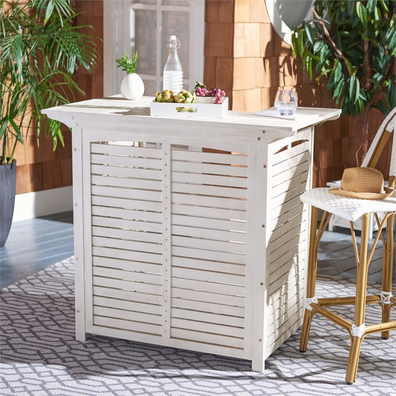 Safavieh Monterey Wood Bar Table in White