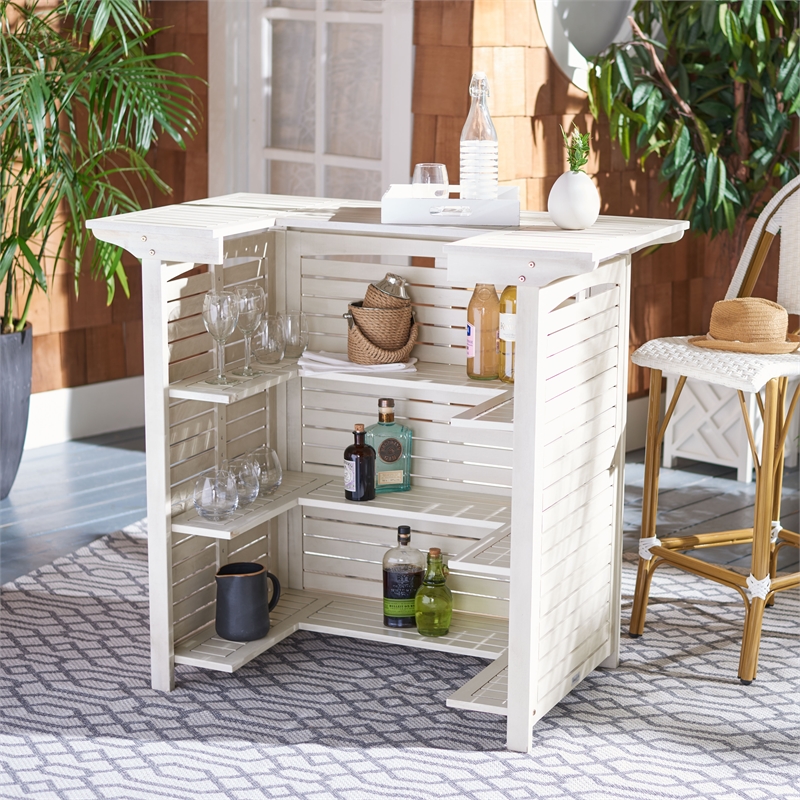 Safavieh Monterey Wood Bar Table in White