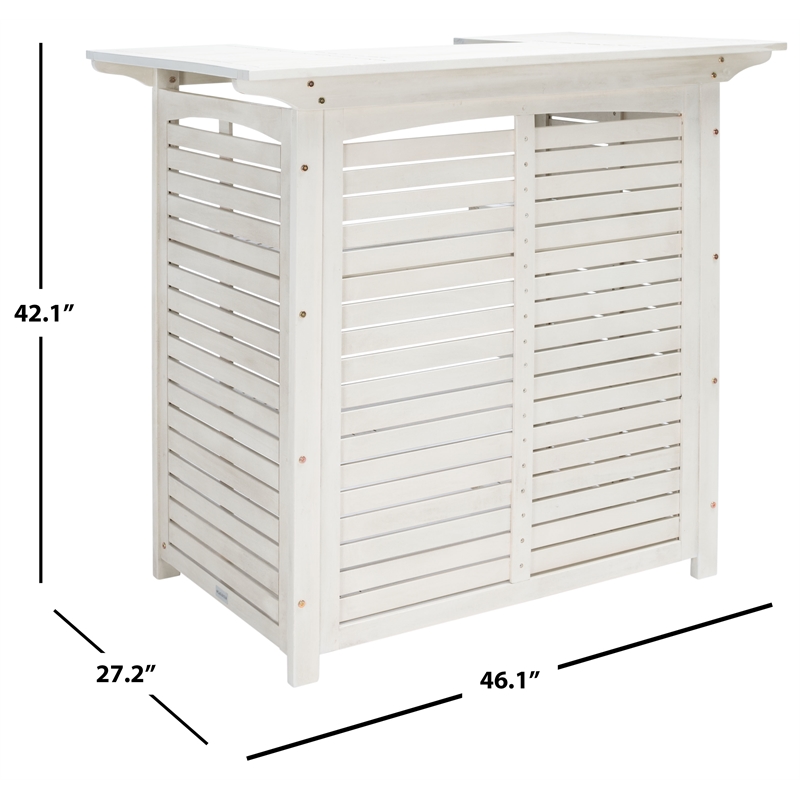 Safavieh Monterey Wood Bar Table in White