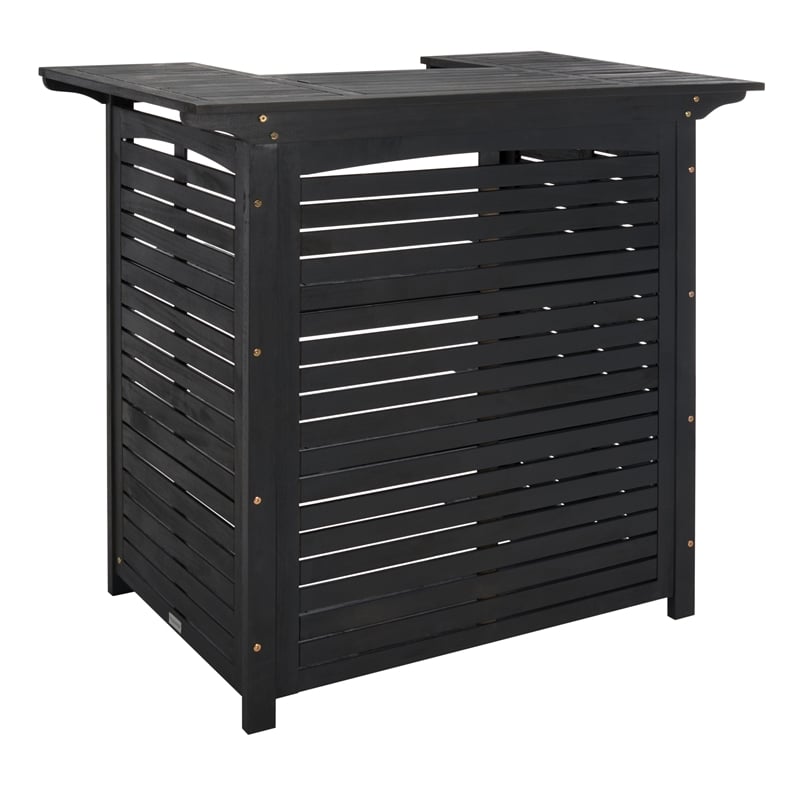 Safavieh Monterey Wood Bar Table in Black