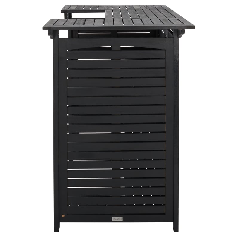 Safavieh Monterey Wood Bar Table in Black