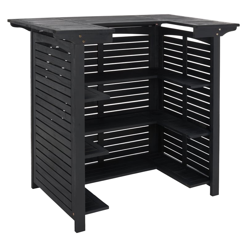 Safavieh Monterey Wood Bar Table in Black