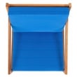 Safavieh Vernon Wood Rocking Chair in Natural / Royal Blue