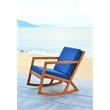 Safavieh Vernon Wood Rocking Chair in Natural / Royal Blue