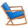 Safavieh Vernon Wood Rocking Chair in Natural / Royal Blue
