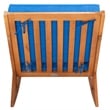 Safavieh Vernon Wood Rocking Chair in Natural / Royal Blue
