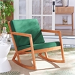 Safavieh Vernon Wood Rocking Chair in Natural / Green