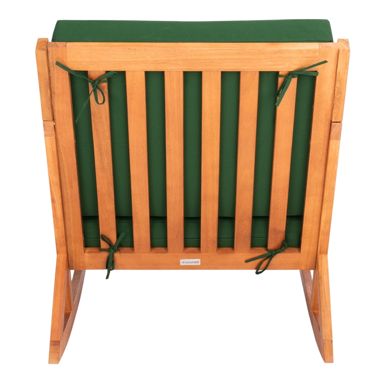 Safavieh Vernon Wood Rocking Chair in Natural / Green