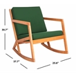 Safavieh Vernon Wood Rocking Chair in Natural / Green