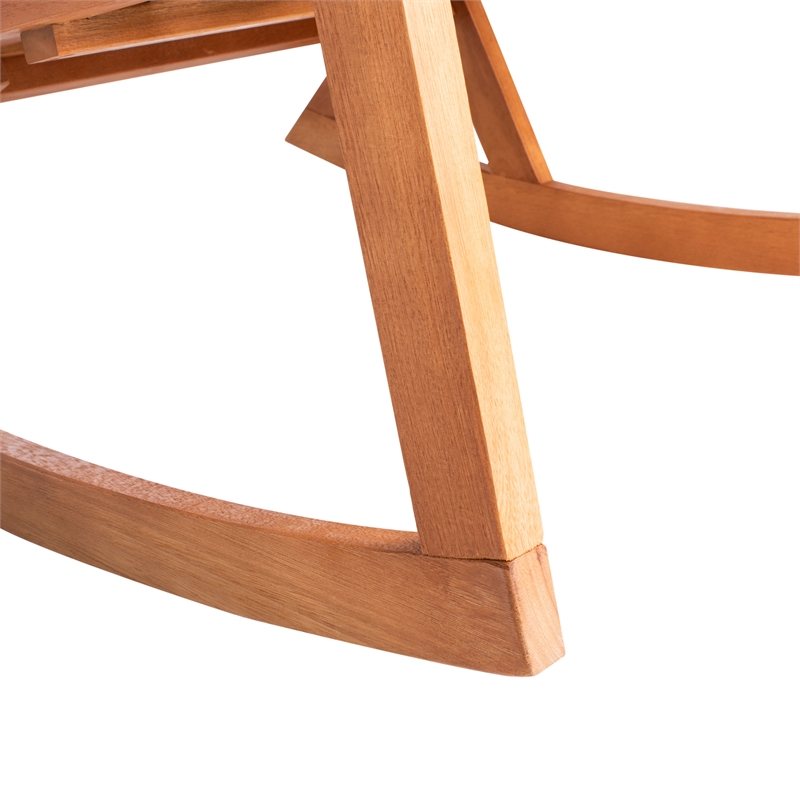 Safavieh Vernon Wood Rocking Chair in Natural / Green