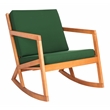 Safavieh Vernon Wood Rocking Chair in Natural / Green