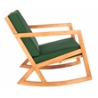 Safavieh Vernon Wood Rocking Chair in Natural / Green