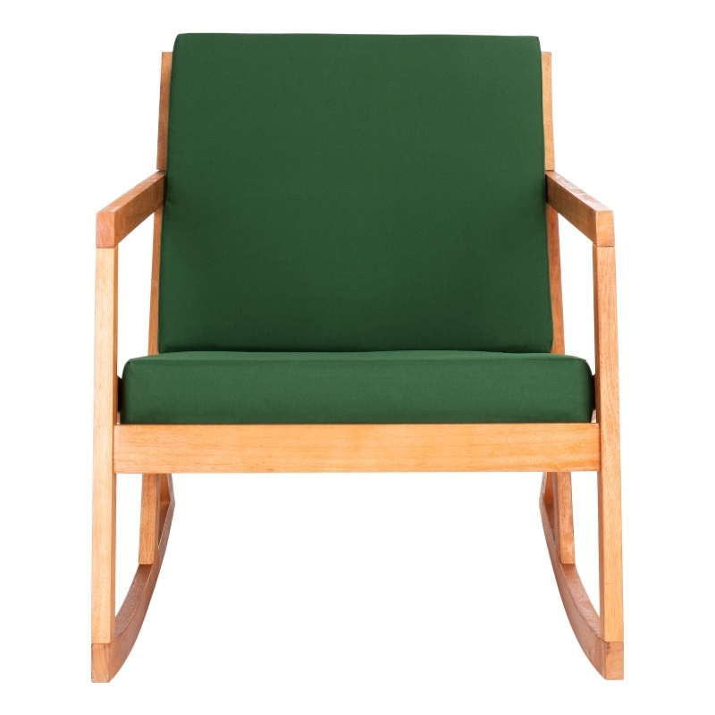 Safavieh Vernon Wood Rocking Chair in Natural / Green
