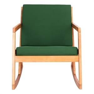 Safavieh Vernon Wood Rocking Chair in Natural / Green