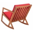 Safavieh Vernon Wood Rocking Chair in Natural / Red