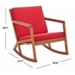 Safavieh Vernon Wood Rocking Chair in Natural / Red