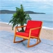 Safavieh Vernon Wood Rocking Chair in Natural / Red