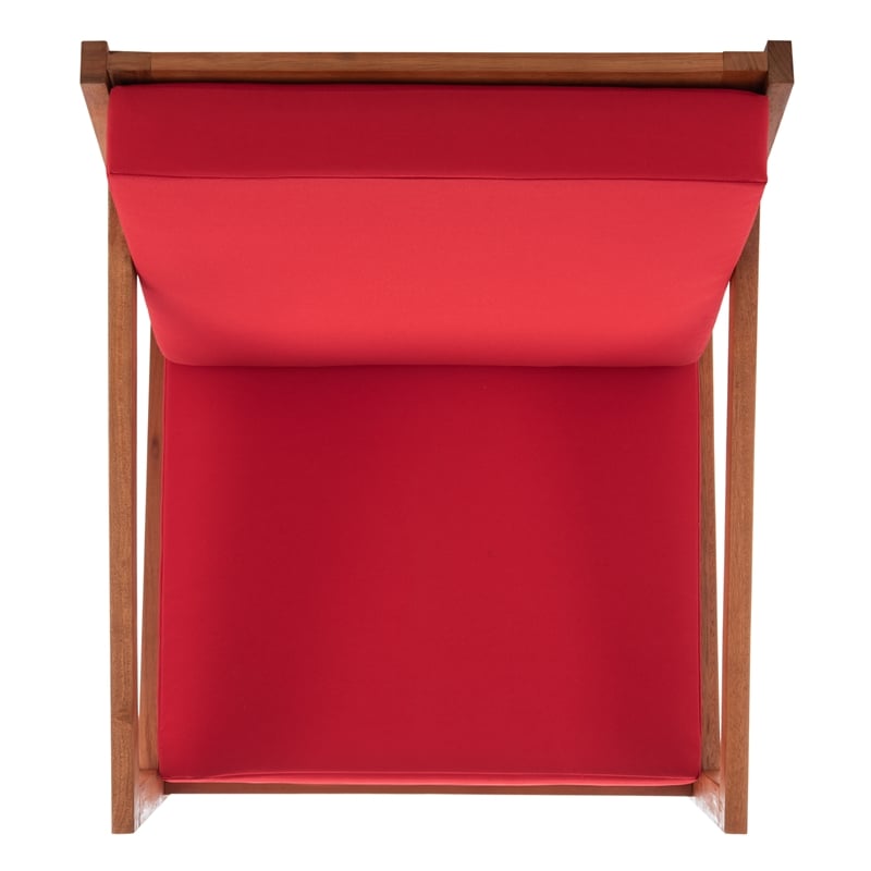 Safavieh Vernon Wood Rocking Chair in Natural / Red