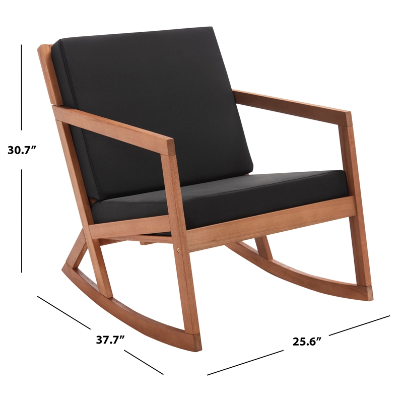 Safavieh Vernon Wood Rocking Chair in Natural / Black