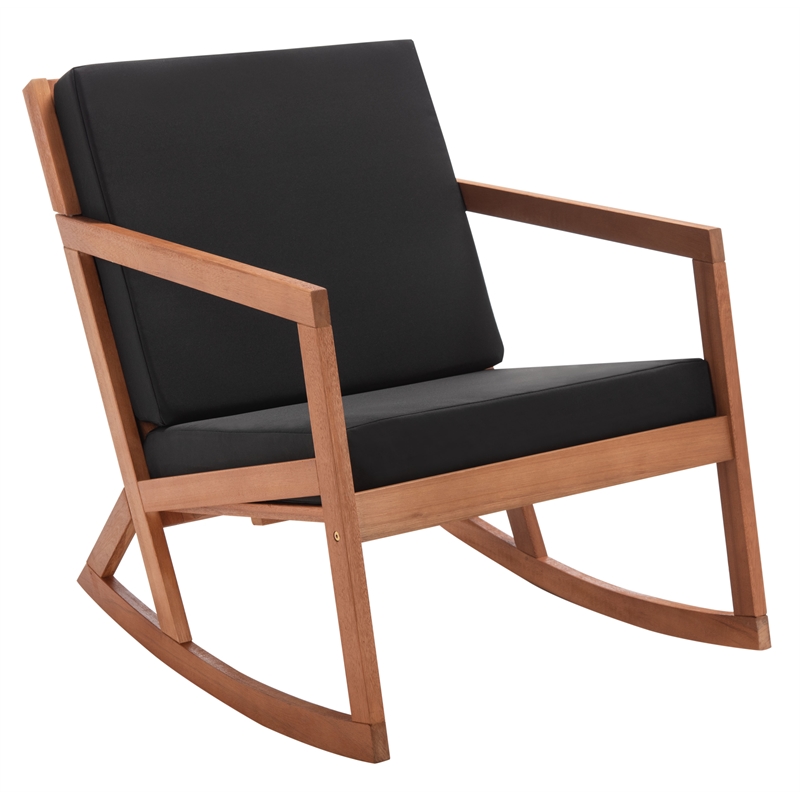 Safavieh Vernon Wood Rocking Chair in Natural / Black
