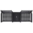 Safavieh Brea Twin Seat Wood Bench in Black