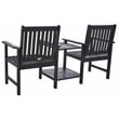 Safavieh Brea Twin Seat Wood Bench in Black