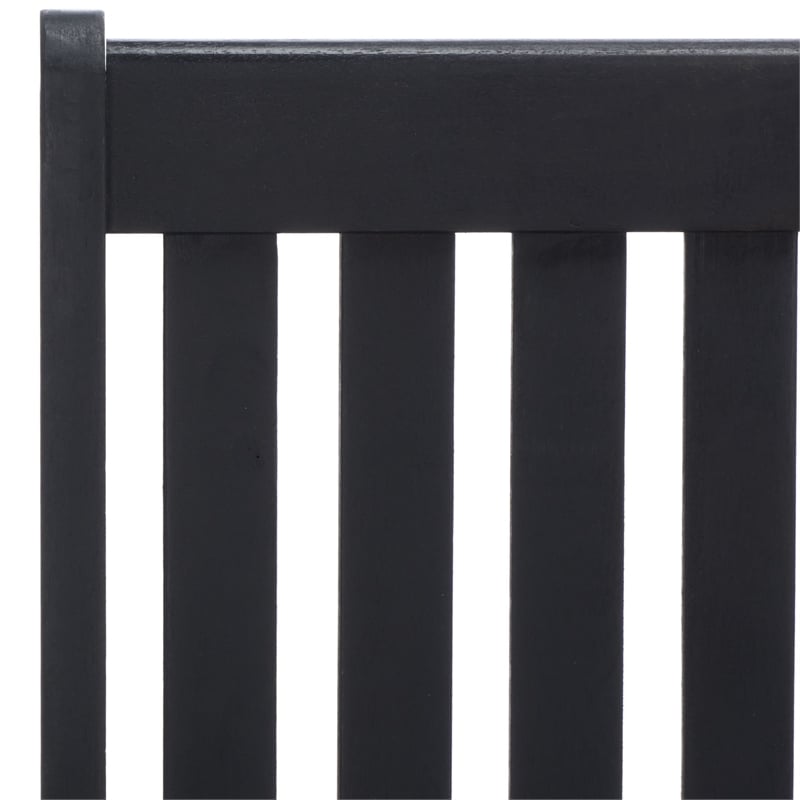 Safavieh Brea Twin Seat Wood Bench in Black