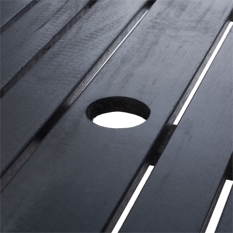 Safavieh Brea Twin Seat Wood Bench in Black
