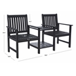 Safavieh Brea Twin Seat Wood Bench in Black