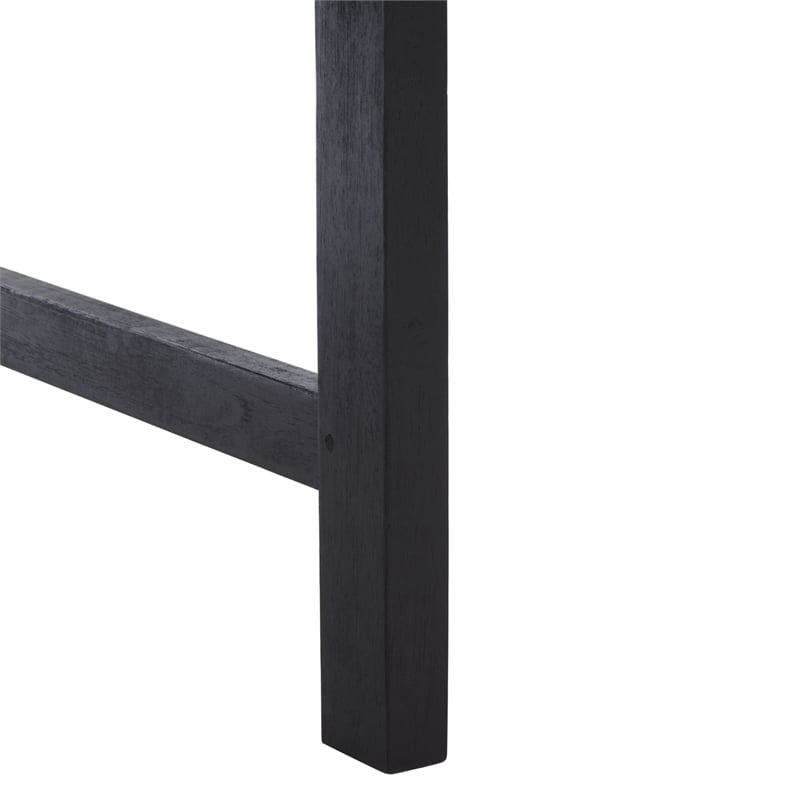 Safavieh Brea Twin Seat Wood Bench in Black