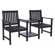 Safavieh Brea Twin Seat Wood Bench in Black
