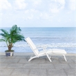 Safavieh Palmdale Wood and Fabric Lounge Chair in Gray / Beige