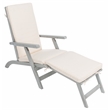 Safavieh Palmdale Wood and Fabric Lounge Chair in Gray / Beige
