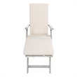 Safavieh Palmdale Wood and Fabric Lounge Chair in Gray / Beige