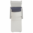 Safavieh Palmdale Wood and Fabric Lounge Chair in Gray / Beige / Navy